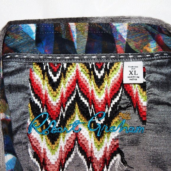 Robert Graham Long Sleeve Button Front Shirt - Picture 11 of 11